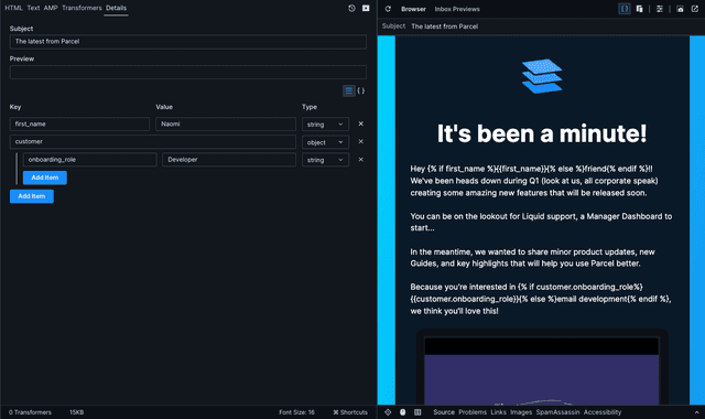 Personalization – Parcel Documentation